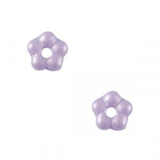 Czech glass beads flower 5mm - Alabaster Lilac 02010-29308